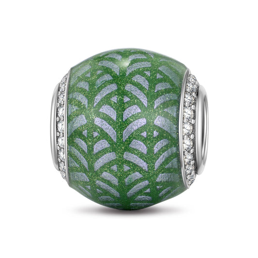 gon- Sterling Silver Misty Forest Charms With Enamel In White Gold Plated