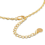 Sterling Silver Link Chain Necklace In 14K Gold Plated