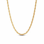 Sterling Silver Link Chain Necklace In 14K Gold Plated