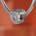 I Love You Tarnish-resistant Silver Charms In White Gold Plated