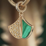 Green Lucky Christmas Tree Tarnish-resistant Silver Dangle Charms With Enamel In 14K Gold Plated