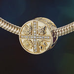 Wheel Of Seasons Tarnish-resistant Silver Charms In 14K Gold Plated