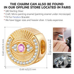All-seeing Eye Tarnish-resistant Silver Charms In 14K Gold Plated - GONA