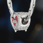 Guardian Tarnish-resistant Silver Charms With Enamel In White Gold Plated