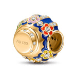 Blue Coronation of Love Tarnish-resistant Silver Charms With Enamel In 14K Gold Plated - GONA
