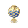 Blue Kissing Fish Tarnish-resistant Silver Charms With Enamel In 14K Gold Plated - GONA