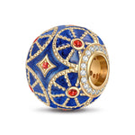 Blue Mystic Light Tarnish-resistant Silver Charms With Enamel In 14K Gold Plated - GONA