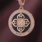 Light of Versailles Tarnish-resistant Silver Dangle Charms With Enamel In Rose Gold Plated