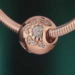 Sunflower Tarnish-resistant Silver Charms In Rose Gold Plated
