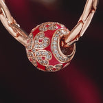 Encounter Luck Tarnish-resistant Silver Charms With Enamel In Rose Gold Plated